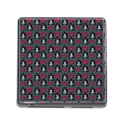 Girl Flower Pattern Grey Memory Card Reader (square 5 Slot) by snowwhitegirl