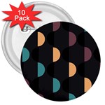 Abstract Background Modern Design 3  Buttons (10 pack)  Front