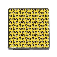 Retro Girl Daisy Chain Pattern Yellow Memory Card Reader (square 5 Slot) by snowwhitegirl