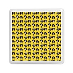 Retro Girl Daisy Chain Pattern Yellow Memory Card Reader (square) by snowwhitegirl