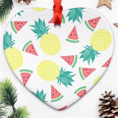 Vector Seamless Pattern With Pineapples Ornament (heart) by Vaneshart