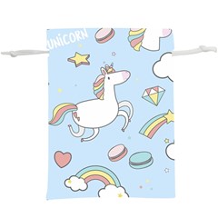 Unicorn Seamless Pattern Background Vector  Lightweight Drawstring Pouch (xl) by Sobalvarro