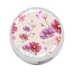 Vector Hand Drawn Cosmos Flower Pattern 4-port Usb Hub (one Side) by Sobalvarro