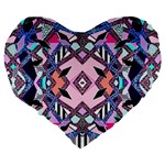 Marble Texture Print Fashion Style Patternbank Vasare Nar Abstract Trend Style Geometric Large 19  Premium Flano Heart Shape Cushions Back