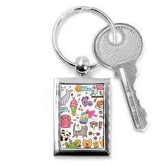 Set Kawaii Doodles Key Chain (rectangle) by Vaneshart