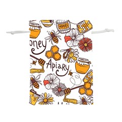 Honey Seamless Pattern Lightweight Drawstring Pouch (m) by Vaneshart