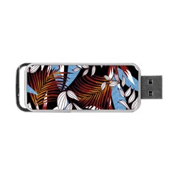 Trending Abstract Seamless Pattern With Colorful Tropical Leaves Plants Black Portable Usb Flash (one Side) by Vaneshart