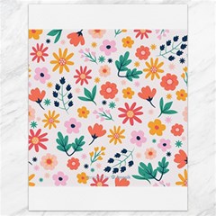 Flat Colorful Flowers Leaves Background Canvas 18  X 24  by Vaneshart