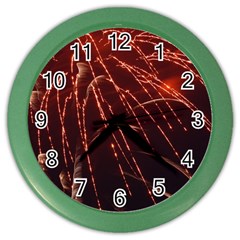 Fireworks Red Orange Yellow Color Wall Clock by Bajindul