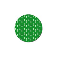 Skeleton Green Background Golf Ball Marker by snowwhitegirl