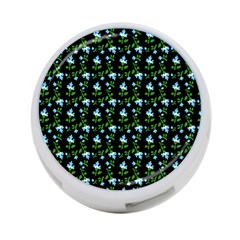 Carnation Pattern Black 4-port Usb Hub (two Sides) by snowwhitegirl
