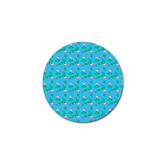 Carnation Pattern Blue Golf Ball Marker (10 Pack) by snowwhitegirl