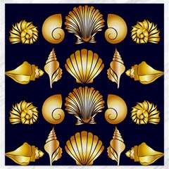 Snails See Shells Golden Canvas 12  X 12  by Vaneshart