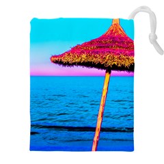 Pop Art Beach Umbrella  Drawstring Pouch (4xl) by essentialimage