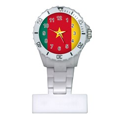 Flag Of Cameroon Plastic Nurses Watch by trulycreative