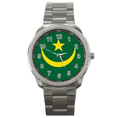 Flag Of Mauritania Sport Metal Watch by trulycreative
