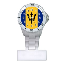Flag Of Barbados Plastic Nurses Watch by trulycreative