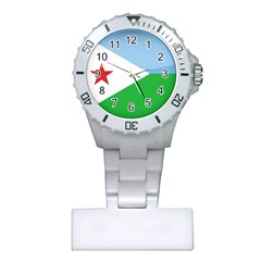 Flag Of Djibouti Plastic Nurses Watch by trulycreative
