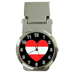 Heart Shaped Austrian Flag Money Clip Watches by trulycreative