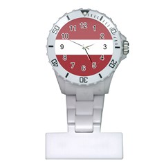 Flag Of Latvia Plastic Nurses Watch by trulycreative