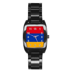 Flag Of Armenia Stainless Steel Barrel Watch by trulycreative