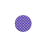 Purple  White  Abstract Pattern 1  Mini Buttons Front