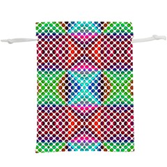 Colorful Circle Abstract White  Red Pink Green  Lightweight Drawstring Pouch (xl) by BrightVibesDesign