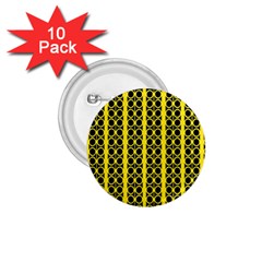 Circles Lines Black Yellow 1 75  Buttons (10 Pack) by BrightVibesDesign
