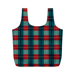 Pattern Texture Plaid Full Print Recycle Bag (m) by Mariart