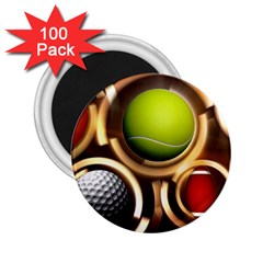 Sport Ball Tennis Golf Football 2 25  Magnets (100 Pack)  by HermanTelo
