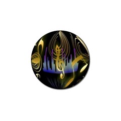 Background Level Clef Note Music Golf Ball Marker by HermanTelo