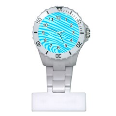 Pattern Texture Blue Plastic Nurses Watch by HermanTelo