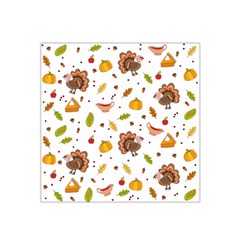 Thanksgiving Turkey Pattern Satin Bandana Scarf by Valentinaart