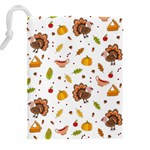 Thanksgiving Turkey pattern Drawstring Pouch (4XL) Back