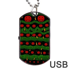 Pumkin Time Maybe Halloween Dog Tag Usb Flash (two Sides) by pepitasart