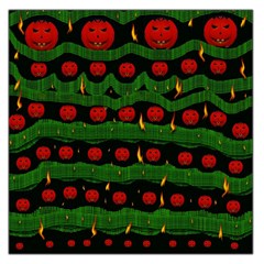 Pumkin Time Maybe Halloween Large Satin Scarf (square) by pepitasart