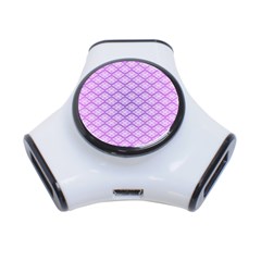 Pattern Texture Geometric Purple 3-port Usb Hub by Mariart