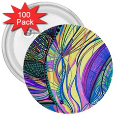 Happpy (4) 3  Buttons (100 Pack)  by nicholakarma