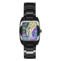 Happpy (4) Stainless Steel Barrel Watch by nicholakarma