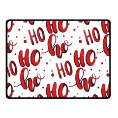 Christmas Watercolor Hohoho Red Handdrawn Holiday Organic And Naive Pattern Fleece Blanket (small) by genx