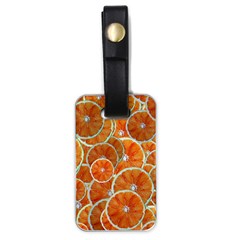 Oranges Background Texture Pattern Luggage Tag (one Side) by HermanTelo