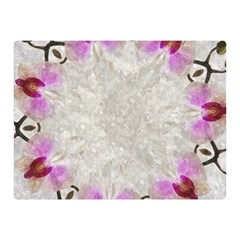 Orchidées Fleurs Abstrait Double Sided Flano Blanket (mini)  by kcreatif