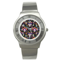 Dia De Los Muertos Stainless Steel Watch by Sobalvarro