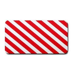 Candy Cane Red White Line Stripes Pattern Peppermint Christmas Delicious Design Medium Bar Mats by genx