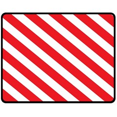 Candy Cane Red White Line Stripes Pattern Peppermint Christmas Delicious Design Fleece Blanket (medium)  by genx