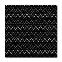 Chevrons Noir / Gris Tile Coaster by kcreatif
