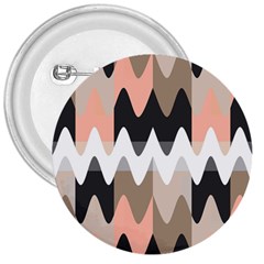 Pattern Abstrait Vagues Rose/noir/taupe 3  Buttons by kcreatif