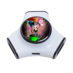 Cute Little Harlequin 3-port Usb Hub by FantasyWorld7