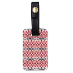 Christmas Pattern Background Green Decorative Star Snow Luggage Tag (one Side) by Vaneshart