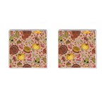 Thanksgiving Pattern Cufflinks (Square) Front(Pair)
